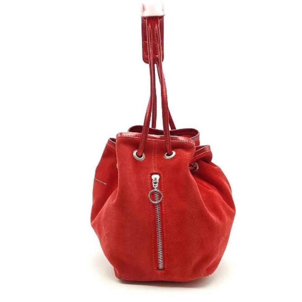 Suede Red Shoulder Bag - Picture 3 of 7